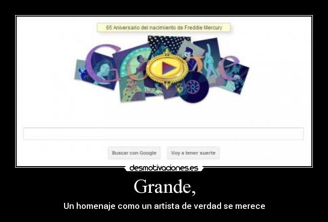 Grande, - Un homenaje como un artista de verdad se merece