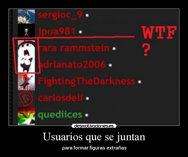 Usuarios que se juntan -