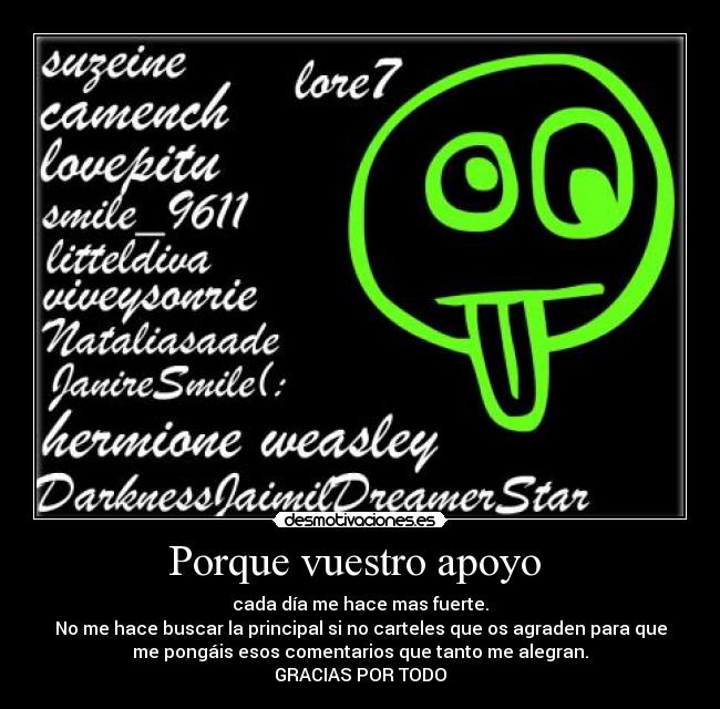 Porque vuestro apoyo  - 