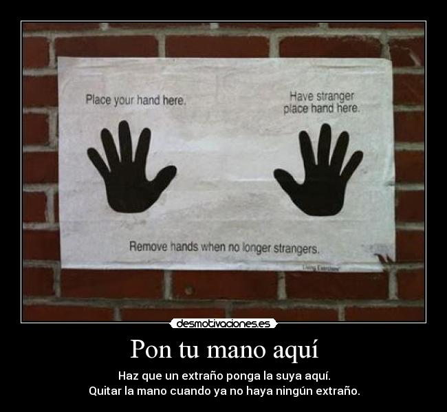 Pon tu mano aquí - 