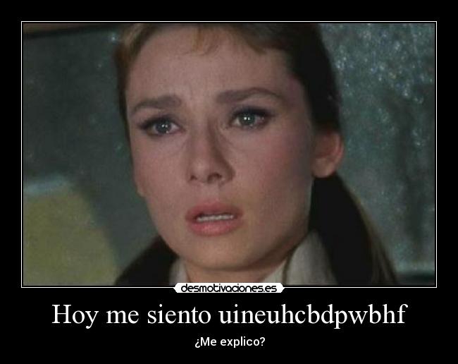 Hoy me siento uineuhcbdpwbhf - ¿Me explico?