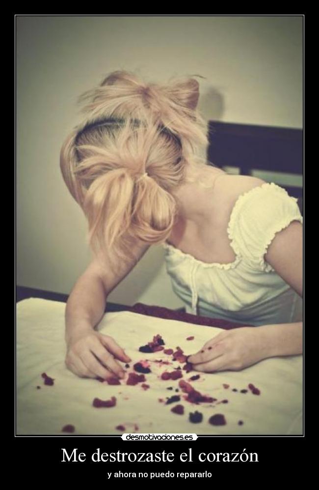 Me destrozaste el corazón - y ahora no puedo repararlo