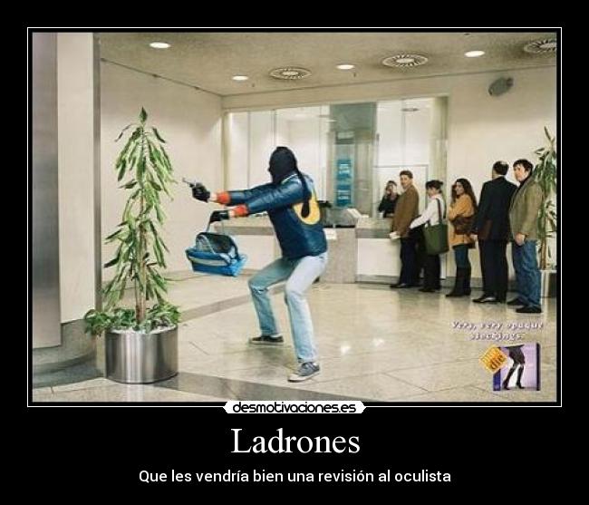 Ladrones - Que les vendría bien una revisión al oculista