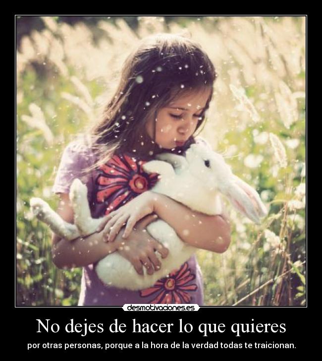 No dejes de hacer lo que quieres - 