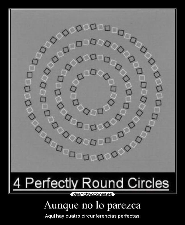 Aunque no lo parezca - Aquí hay cuatro circunferencias perfectas.