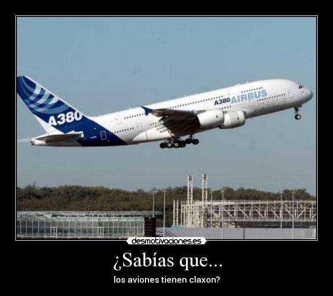 ¿Sabías que... - los aviones tienen claxon?