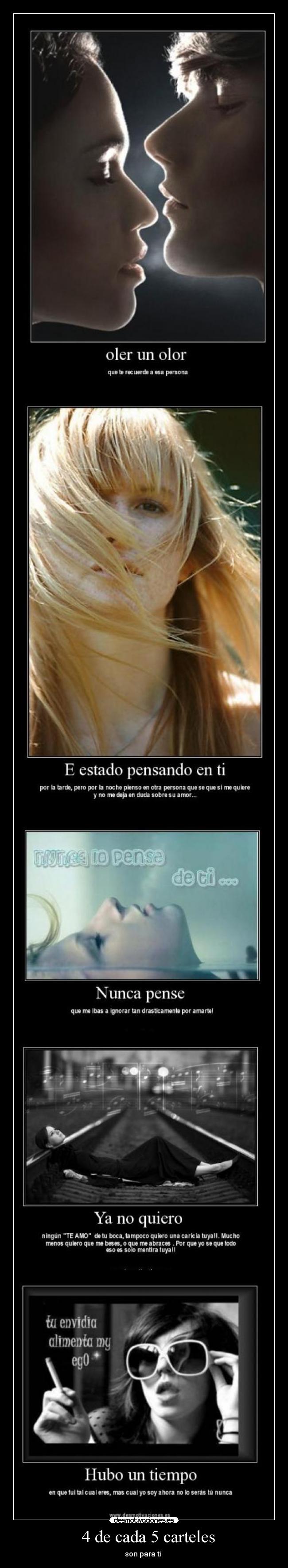 4 de cada 5 carteles -