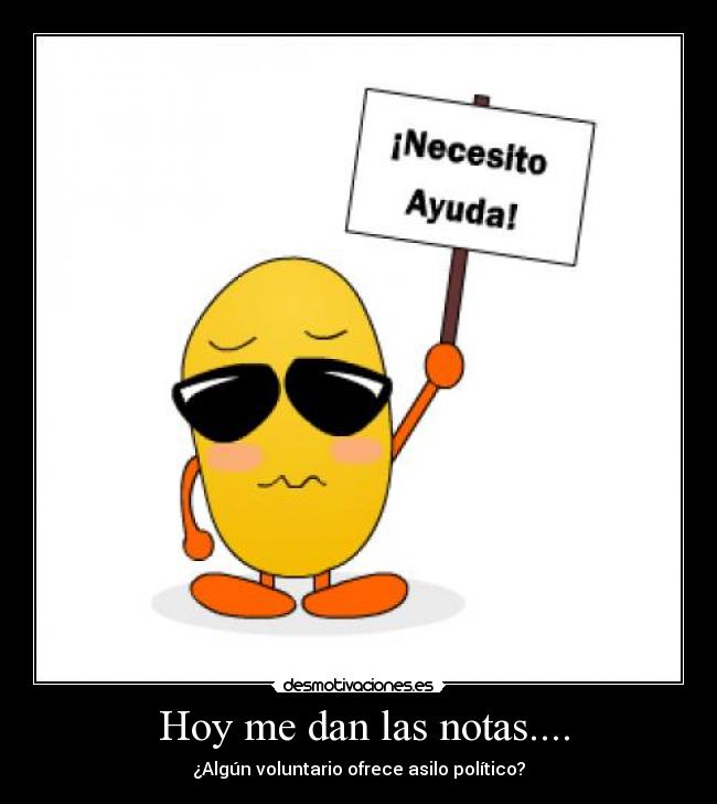  Hoy me dan las notas.... - 