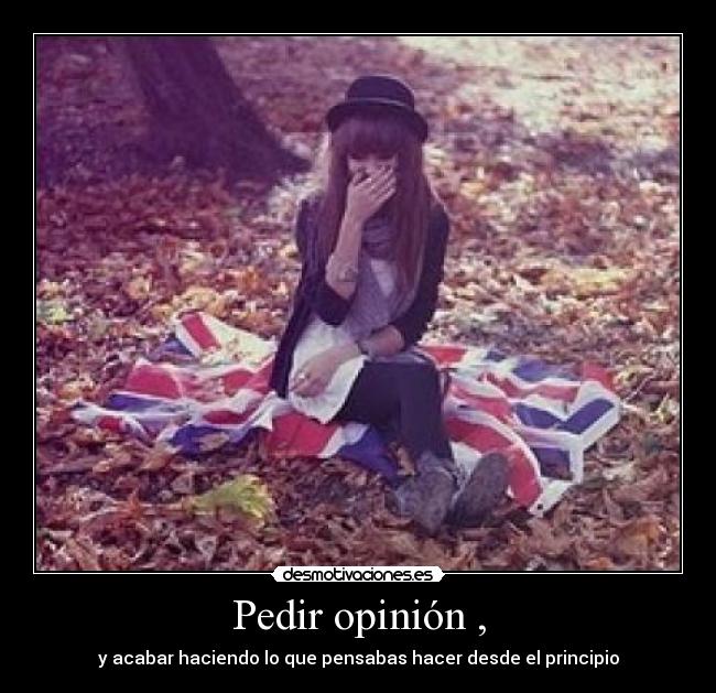Pedir opinión , - 