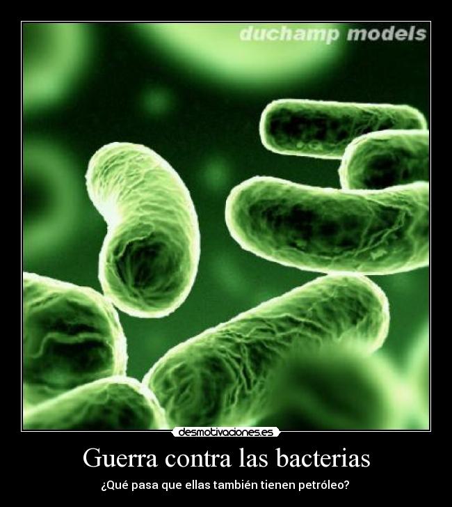Guerra contra las bacterias - ¿Qué pasa que ellas también tienen petróleo?