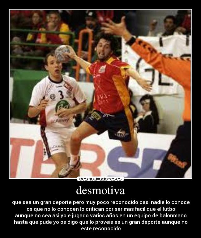 carteles balonmano desmotivaciones