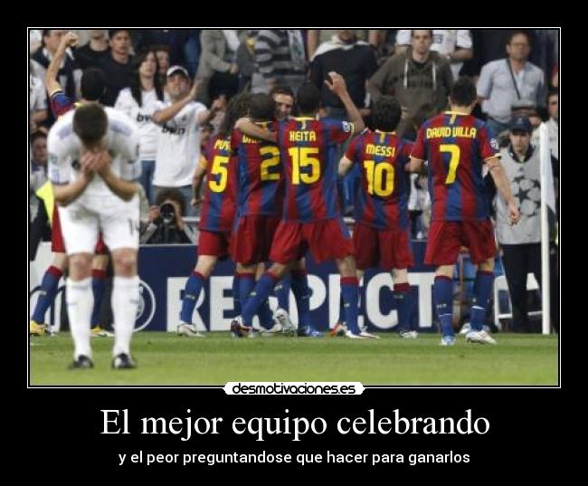 El mejor equipo celebrando -