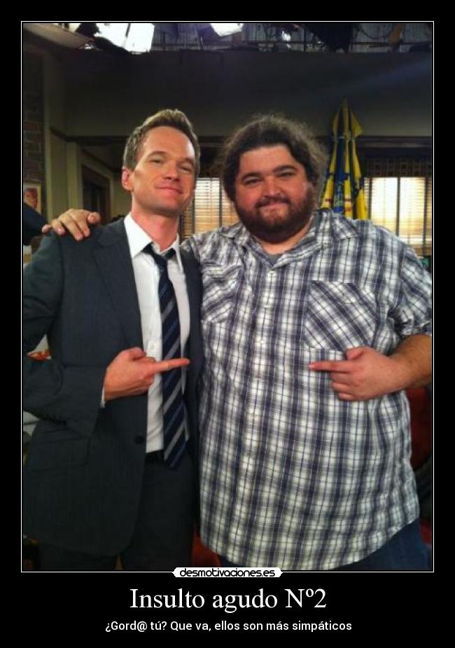 Insulto agudo Nº2 - ¿Gord@ tú? Que va, ellos son más simpáticos