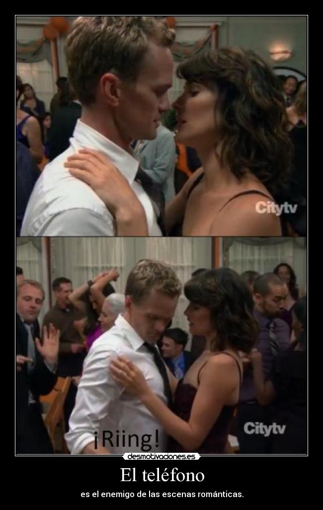 El teléfono - es el enemigo de las escenas románticas.