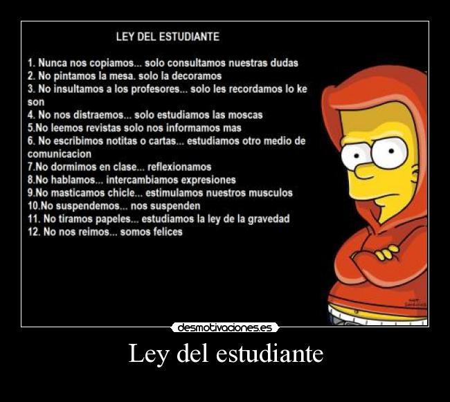 Ley del estudiante -