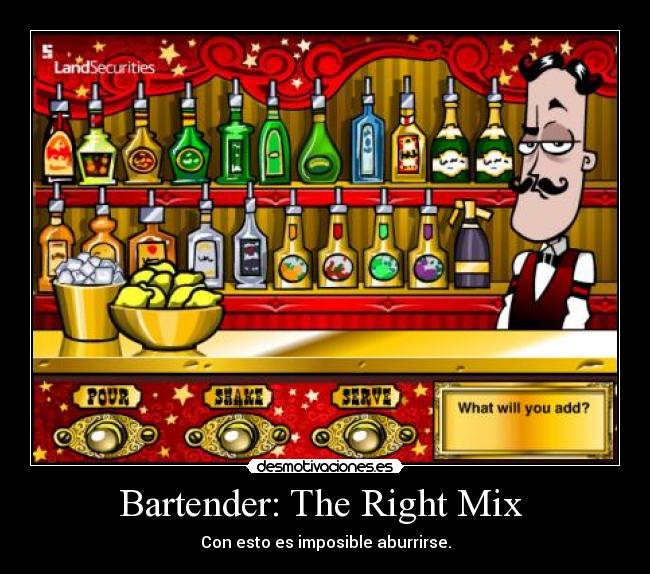 Bartender The Right Mix Desmotivaciones