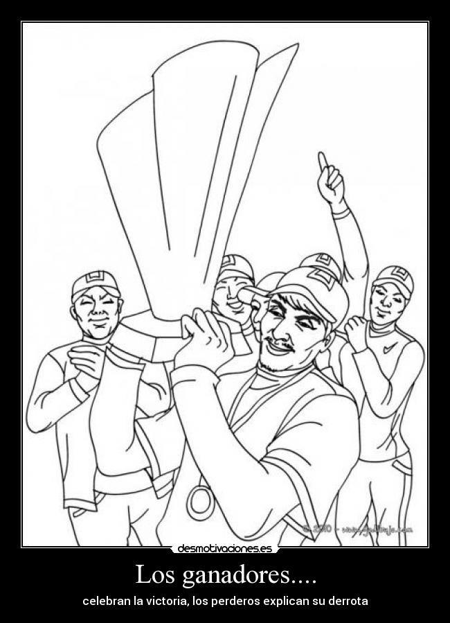 Los ganadores.... - celebran la victoria, los perderos explican su derrota