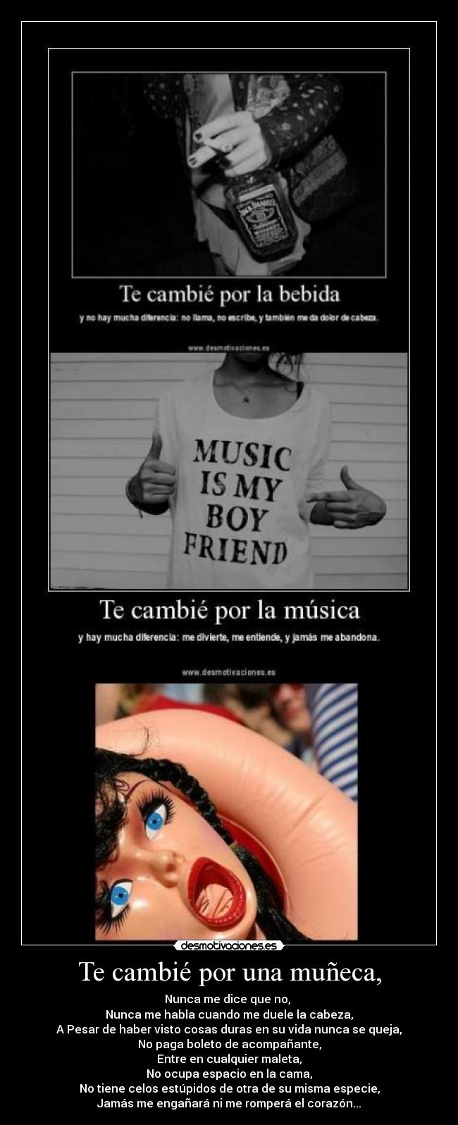 Te cambié por una muñeca, - 