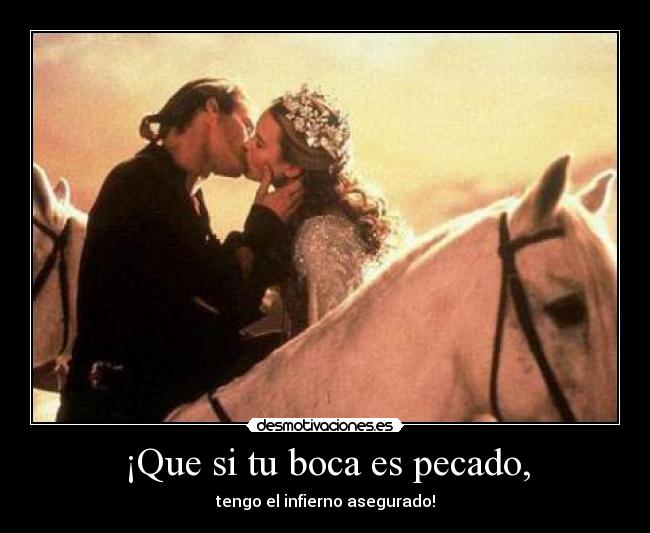 carteles beso infierno pecado desmotivaciones