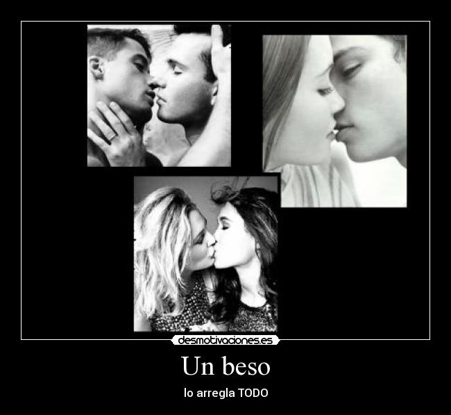 carteles beso desmotivaciones