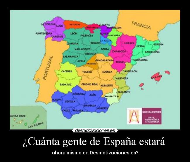 ¿Cuánta gente de España estará - ahora mismo en Desmotivaciones.es?
