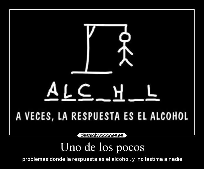 Uno de los pocos - problemas donde la respuesta es el alcohol, y  no lastima a nadie