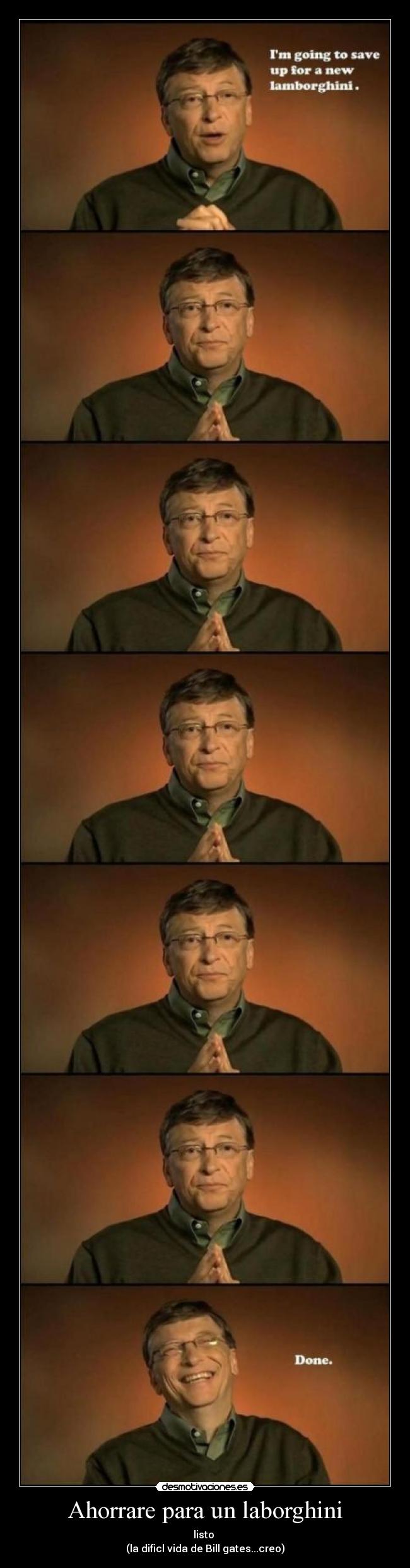 carteles bill gatelamborghininuevo desmotivaciones