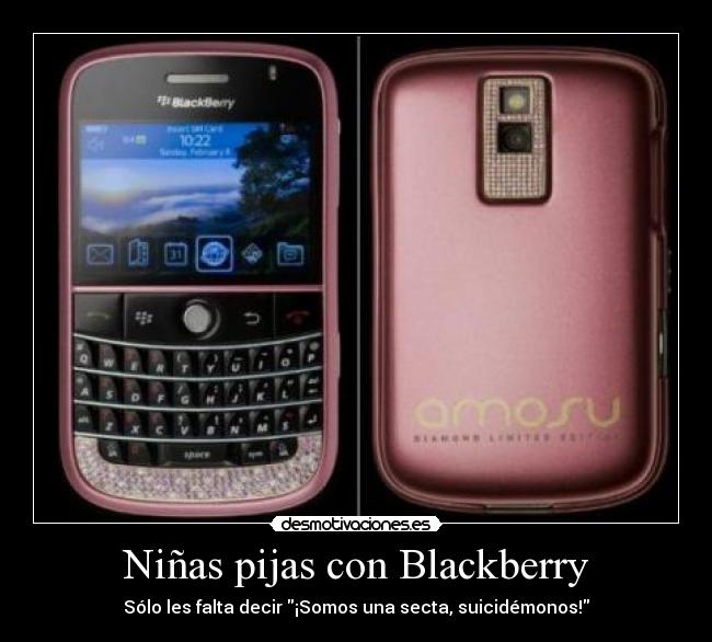 Niñas pijas con Blackberry -