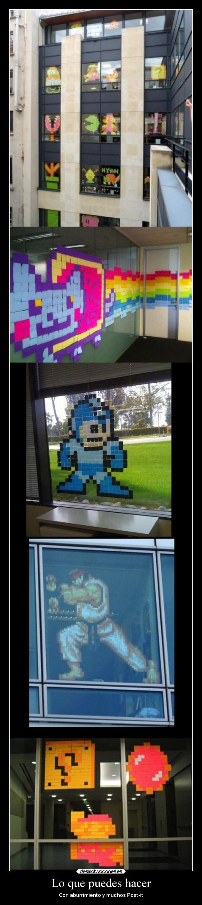 Lo que puedes hacer - Con aburrimiento y muchos Post-it