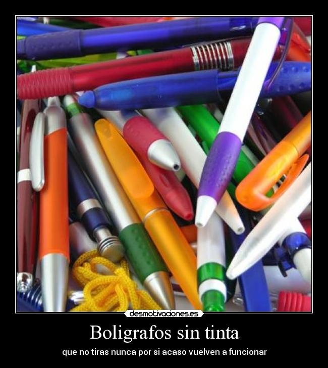 Boligrafos sin tinta -