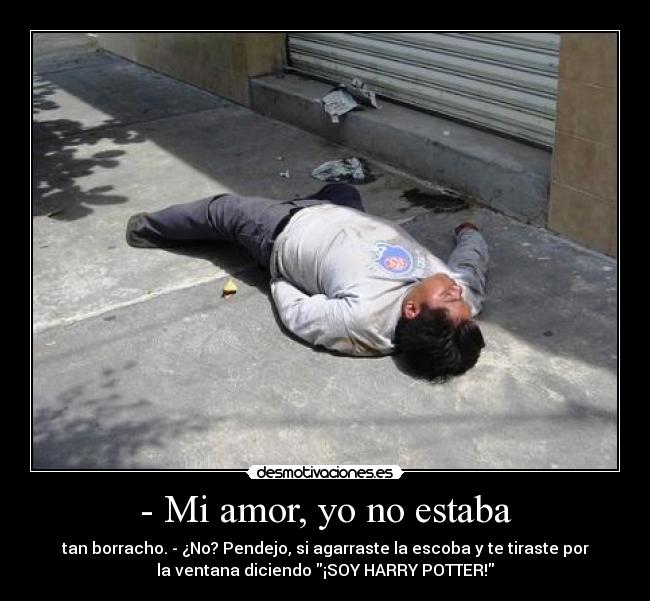 - Mi amor, yo no estaba -