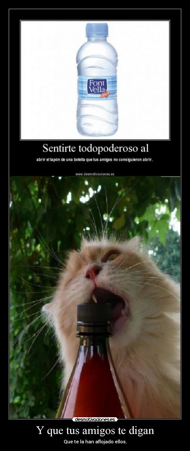 Y que tus amigos te digan - Que te la han aflojado ellos.