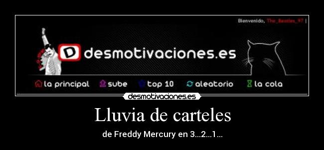 Lluvia de carteles - de Freddy Mercury en 3...2...1...