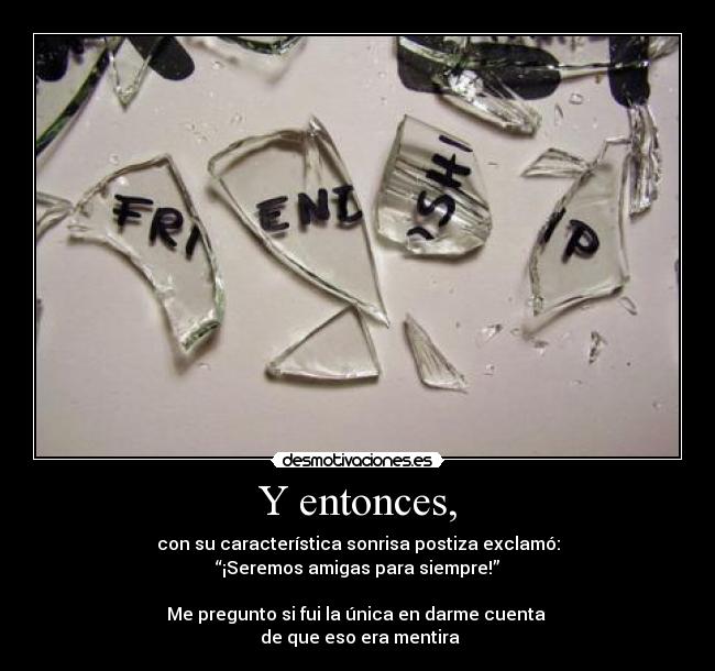 Y entonces, - 