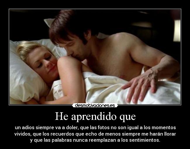 He aprendido que -