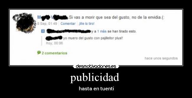 publicidad  - hasta en tuenti