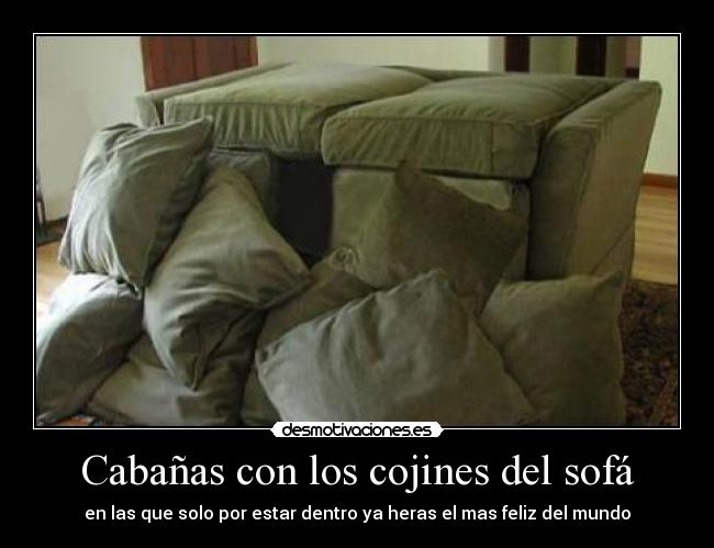 Cabañas con los cojines del sofá - 