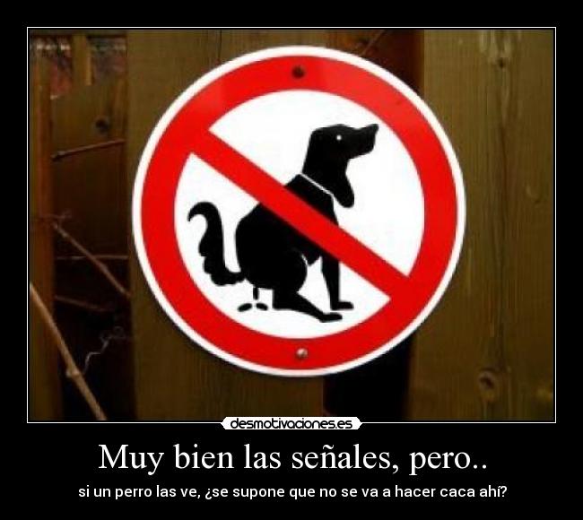 Muy bien las señales, pero.. -