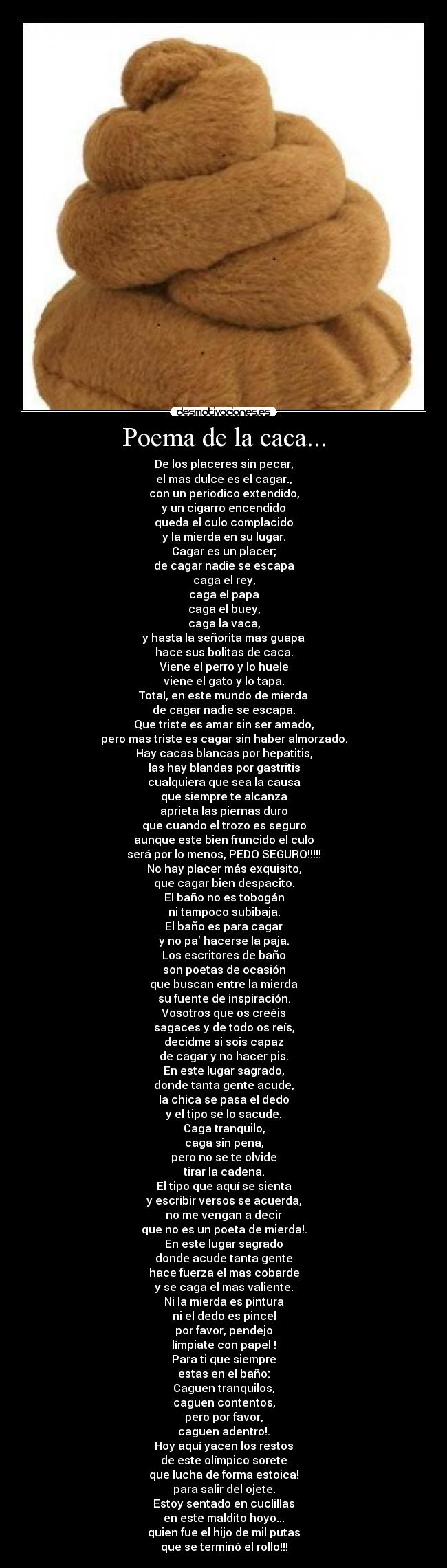 carteles poema caca desmotivaciones