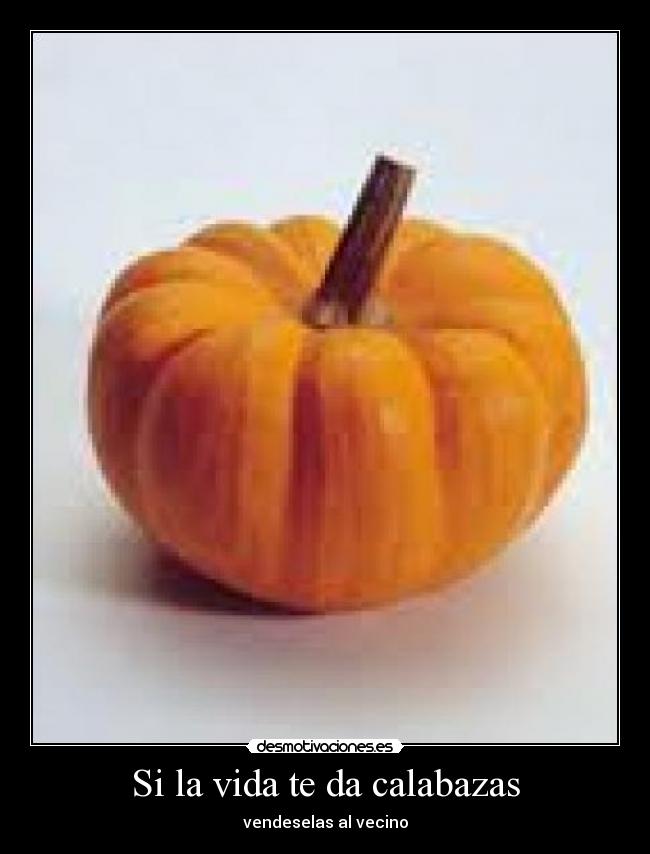Si la vida te da calabazas - vendeselas al vecino