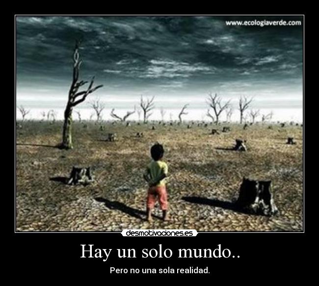 Hay un solo mundo.. - Pero no una sola realidad.