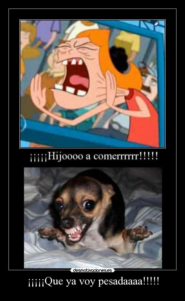 ¡¡¡¡¡Que ya voy pesadaaaa!!!!! -