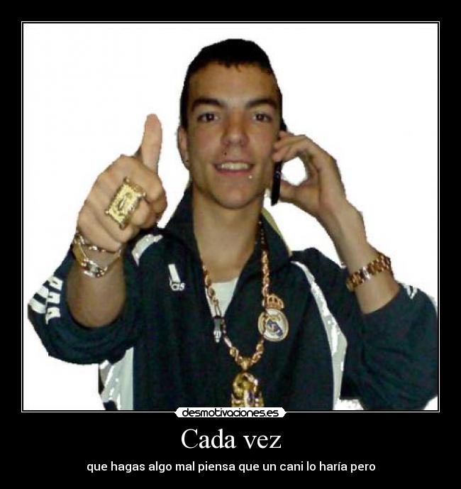 Cada vez - que hagas algo mal piensa que un cani lo haría pero