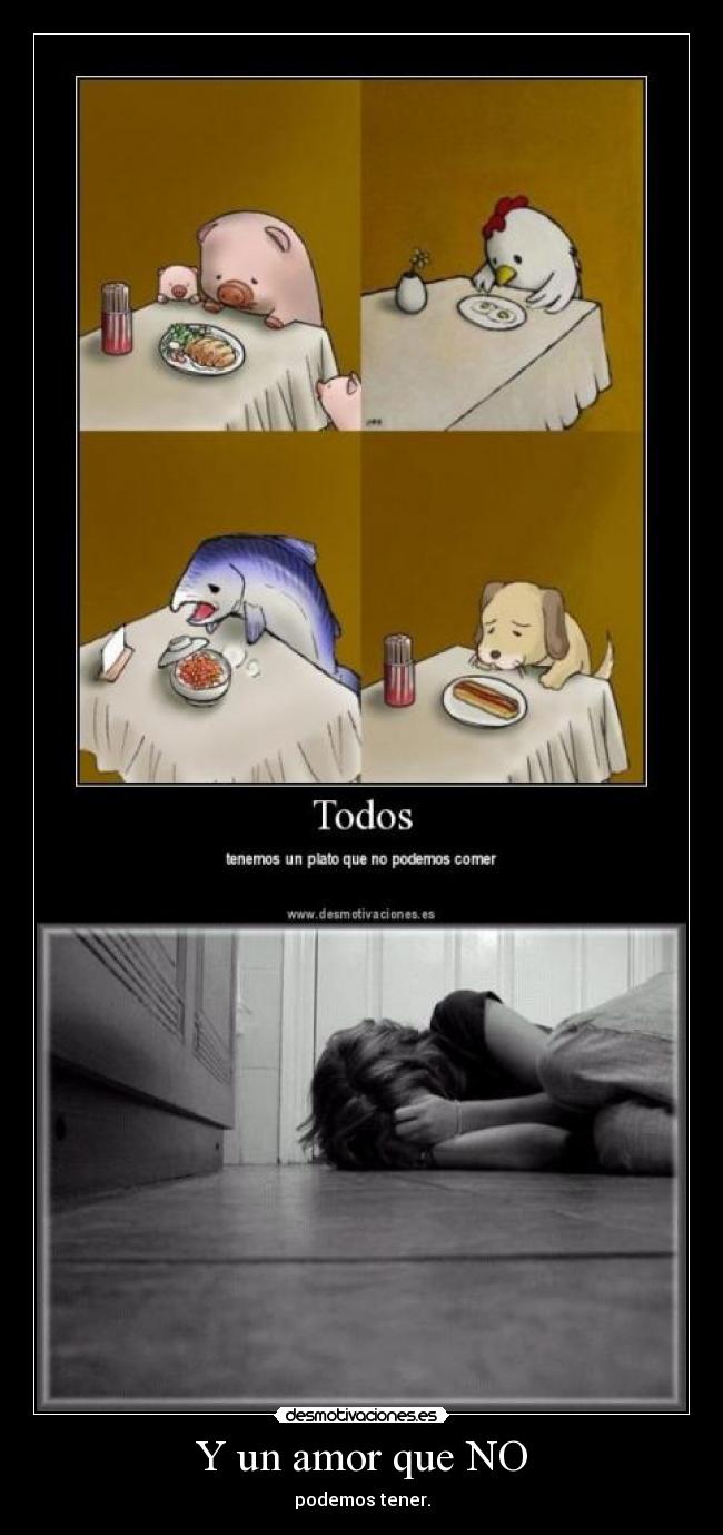 Y un amor que NO - podemos tener.