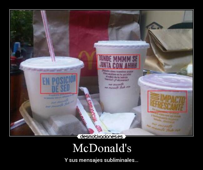 McDonalds - Y sus mensajes subliminales...