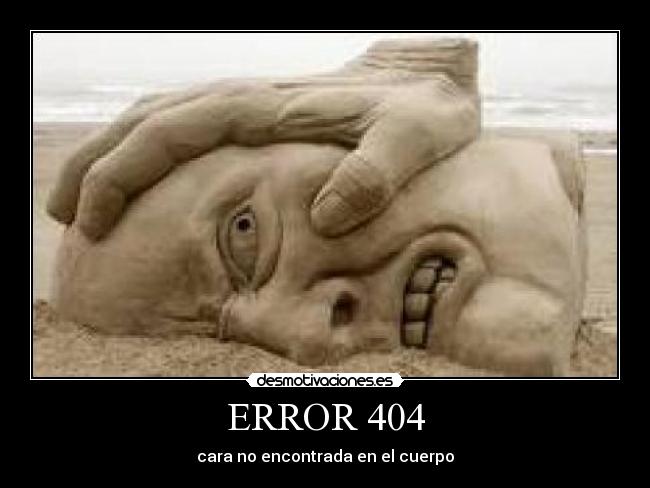 ERROR 404 - cara no encontrada en el cuerpo
