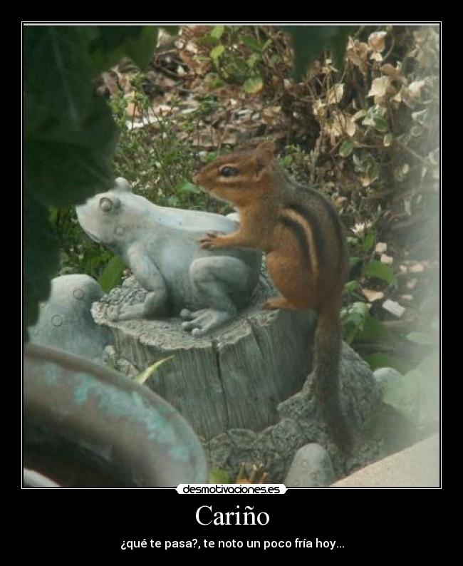 Cariño - ¿qué te pasa?, te noto un poco fría hoy...
