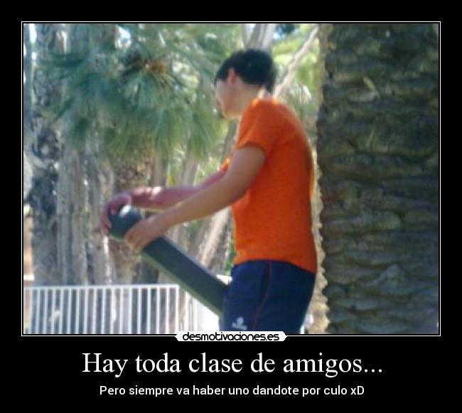 Hay toda clase de amigos... - Pero siempre va haber uno dandote por culo xD