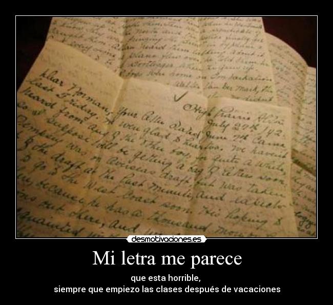 Mi letra me parece -