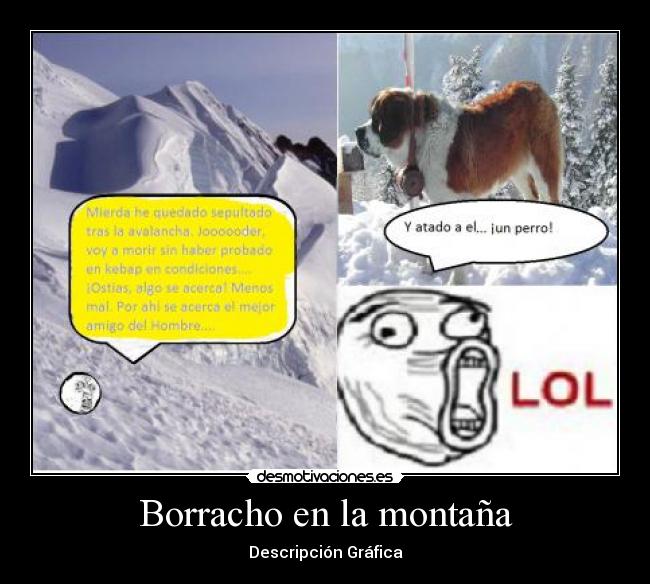 Borracho en la montaña -